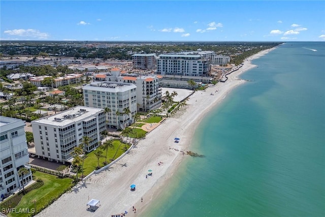1275 Gulf Shore Blvd N Unit 301, Naples, FL 34102 - birds eye view of property with a water view and a beach view