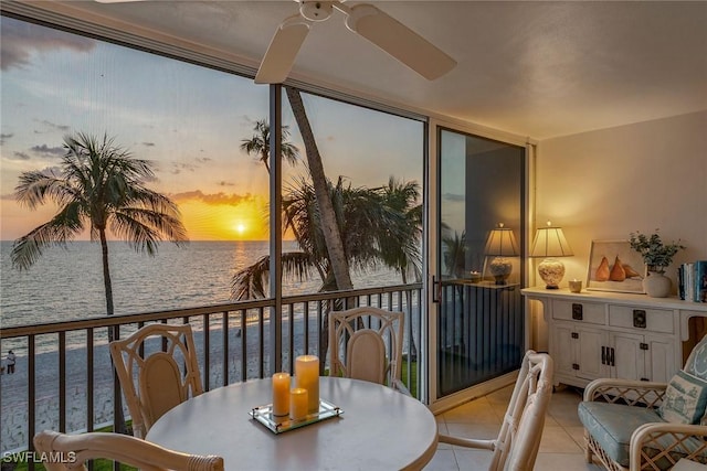 1275 Gulf Shore Blvd N Unit 301, Naples, FL 34102 - sunroom with a water view