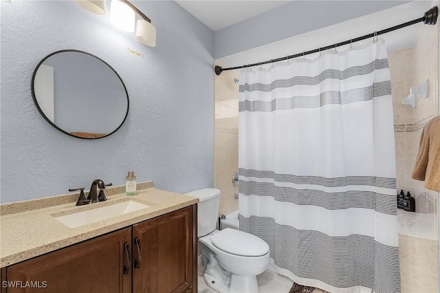 4004 Chiquita Blvd S, Cape Coral, FL 33914 - bathroom with toilet, a textured wall, and vanity