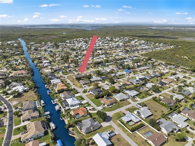 6012 Perthshire Ln, Fort Myers, FL 33908 - aerial view of property's location featuring a large body of water and nearby suburban area
