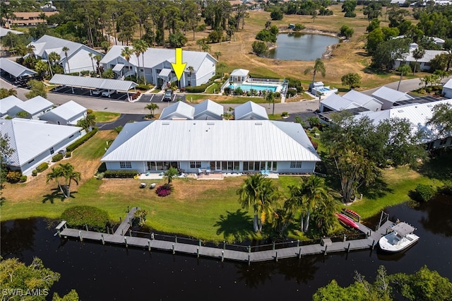 15400 River Vista Dr Unit 304, North Fort Myers, FL 33917 - birds eye view of property featuring a water view