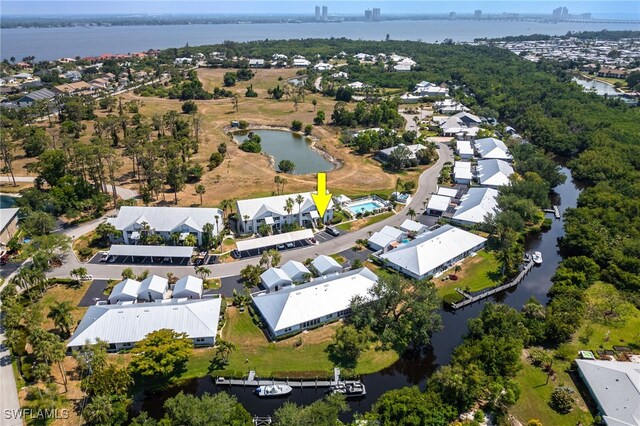 15400 River Vista Dr Unit 304, North Fort Myers, FL 33917 - bird's eye view with a residential view and a water view