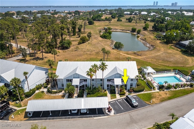 15400 River Vista Dr Unit 304, North Fort Myers, FL 33917 - birds eye view of property featuring a water view