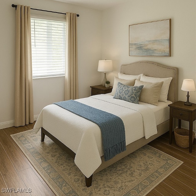 428 Meadowlark Ln Unit A, Naples, FL 34105 - bedroom with baseboards and wood finished floors