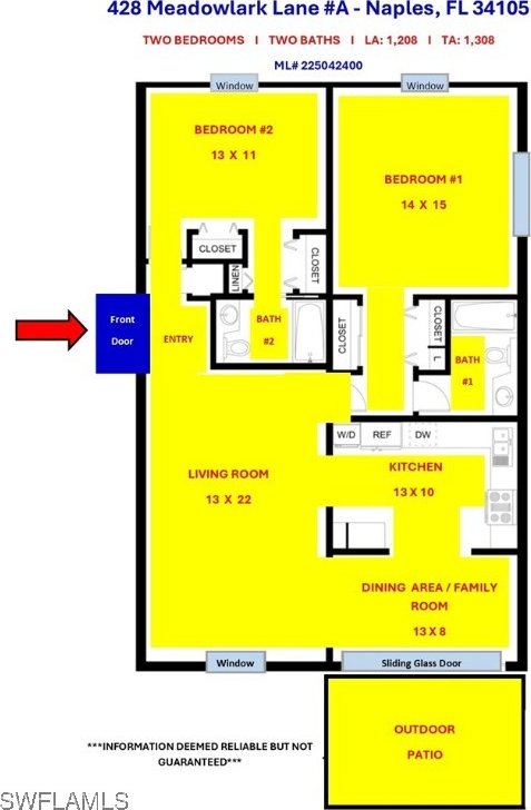 428 Meadowlark Ln Unit A, Naples, FL 34105 - view of layout
