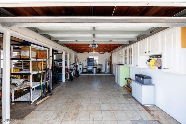 storage featuring electric water heater