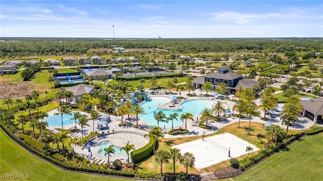 drone / aerial view featuring a residential view