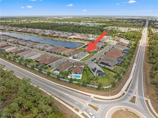 3419 Pilot Cir, Naples, FL 34120 - birds eye view of property featuring a residential view and a water view