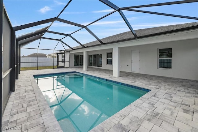 1904 NW 18th St, Cape Coral, FL 33993 - view of pool featuring a patio, a fenced in pool, and a lanai