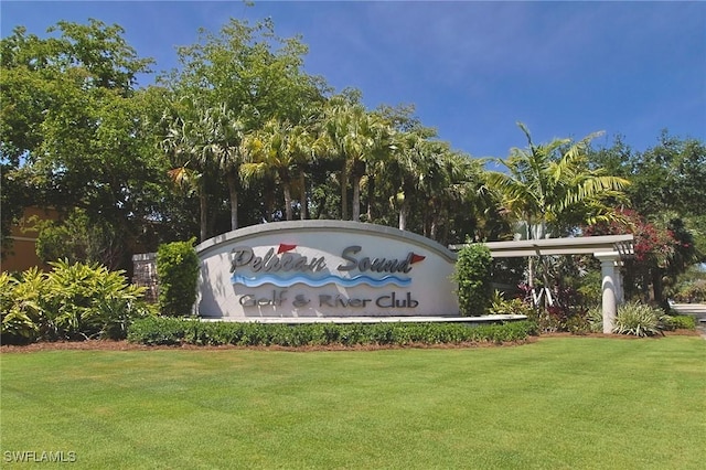 4690 Turnberry Lake Dr Unit 104, Estero, FL 33928 - community sign featuring a yard