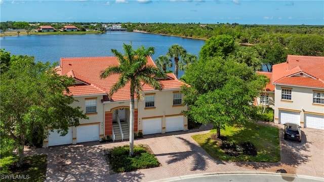 25073 Peacock Ln Unit 102, Naples, FL 34114 - view from above of property featuring a large body of water