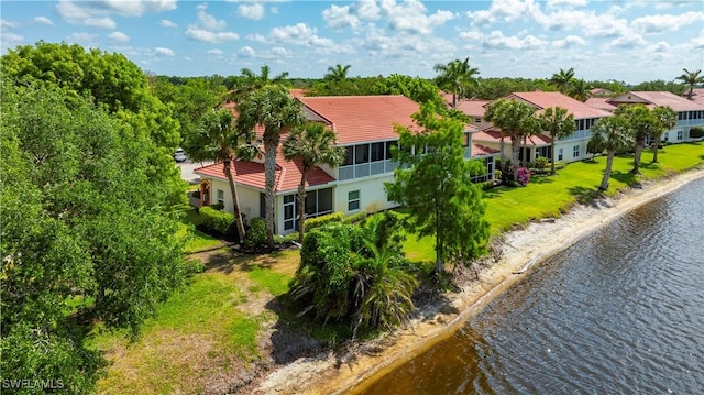 25073 Peacock Ln Unit 102, Naples, FL 34114 - view from above of property with a large body of water