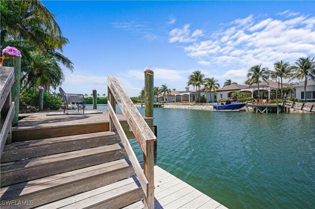 10371 Via Anacapri Ct, Miromar Lakes, FL 33913 - dock area featuring a water view