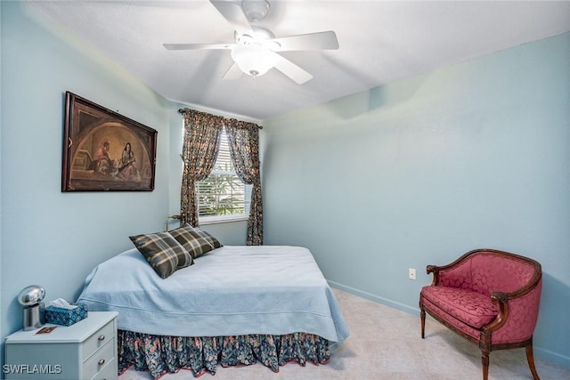bedroom with a ceiling fan