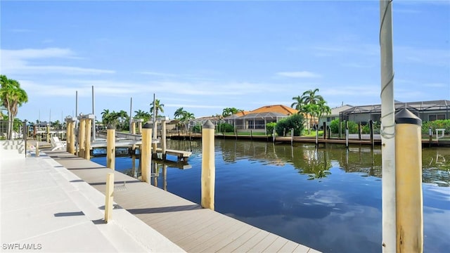 25 Palmview Blvd, Fort Myers Beach, FL 33931 - view of dock with a water view and boat lift