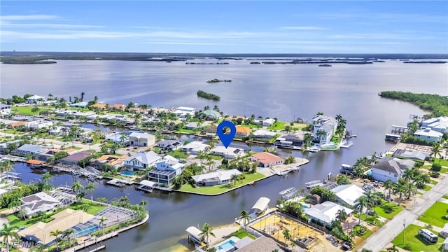 25 Palmview Blvd, Fort Myers Beach, FL 33931 - bird's eye view featuring a residential view and a water view