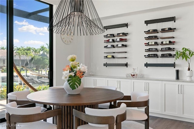 dining room featuring wood finished floors