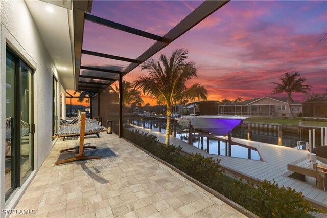 1114 Shenandoah Ct, Marco Island, FL 34145 - exterior space featuring boat lift, a dock, and a water view