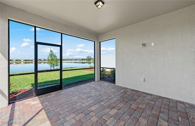 16748 Rolling Rock Blvd, Alva, FL 33920 - unfurnished sunroom featuring a water view and healthy amount of natural light