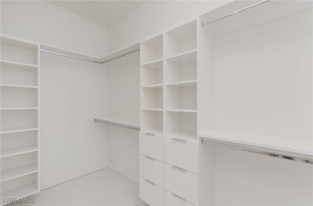 view of walk in closet