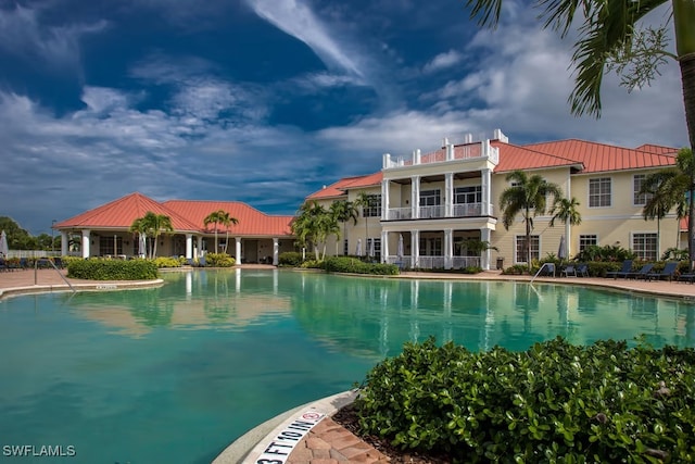 view of pool