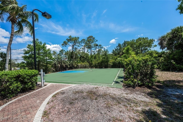 view of basketball court with community basketball court
