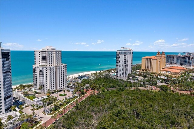 8477 Bay Colony Dr Unit 1102, Naples, FL 34108 - drone / aerial view with a view of city and a water view