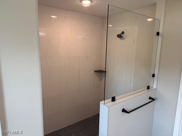 full bathroom featuring a walk in shower