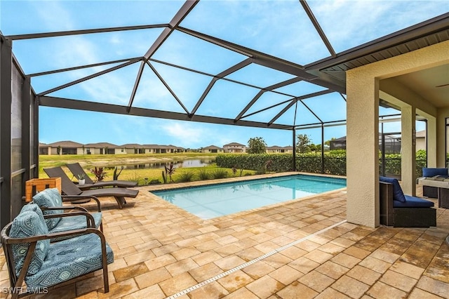 pool featuring a patio and a lanai