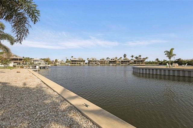 property view of water featuring a residential view