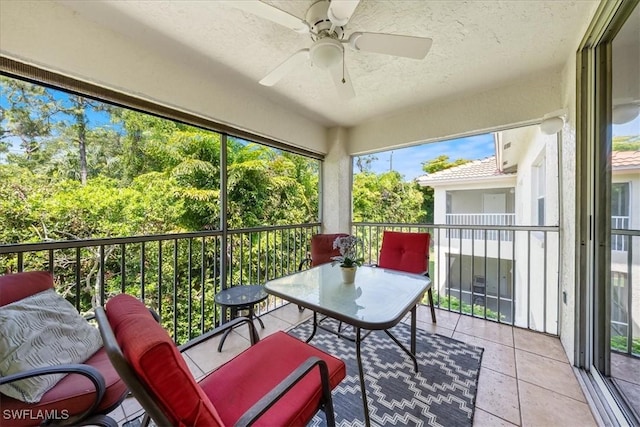 6645 Huntington Lakes Cir Unit 202, Naples, FL 34119 - sunroom / solarium featuring ceiling fan