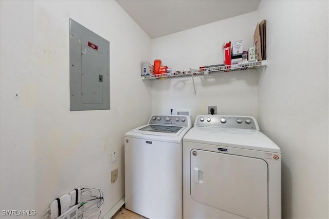 6645 Huntington Lakes Cir Unit 202, Naples, FL 34119 - washroom with washer and dryer, laundry area, and electric panel