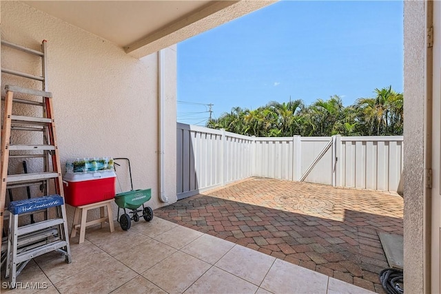 view of patio / terrace with fence