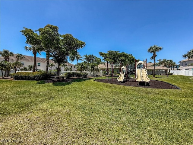 3646 Pine Oak Cir Unit 102, Fort Myers, FL 33916 - community play area with a yard