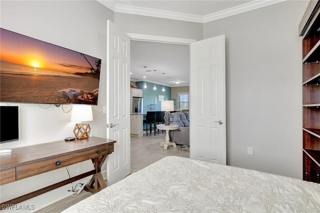 11716 Avingston Ter, Fort Myers, FL 33913 - bedroom with ornamental molding and stainless steel fridge