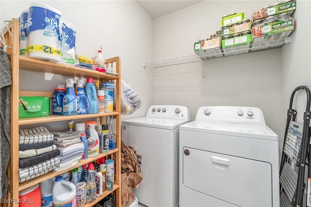 laundry room featuring laundry area and washer and dryer