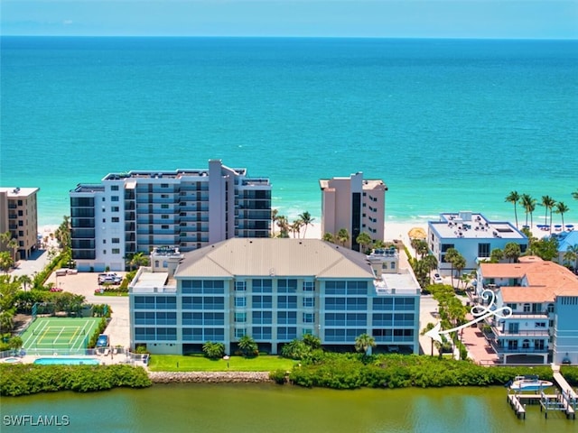 9380 Gulf Shore Dr Unit 101, Naples, FL 34108 - aerial view of a large body of water and apartment complex / building