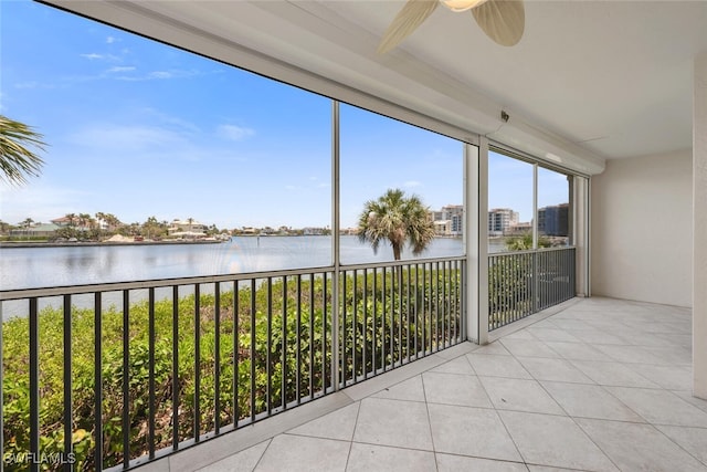 9380 Gulf Shore Dr Unit 101, Naples, FL 34108 - unfurnished sunroom featuring a water view