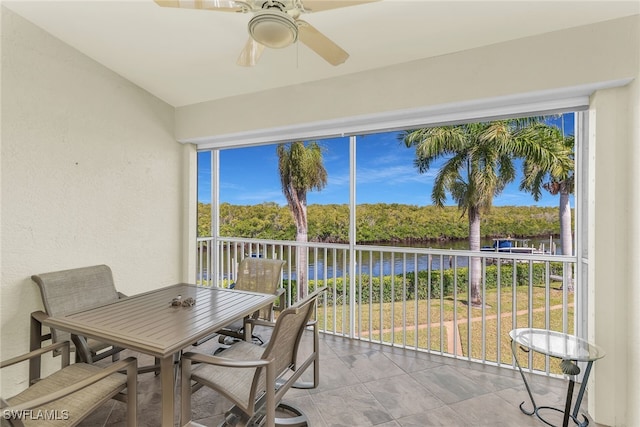 162 Newport Dr Unit 1208, Naples, FL 34114 - sunroom featuring a water view