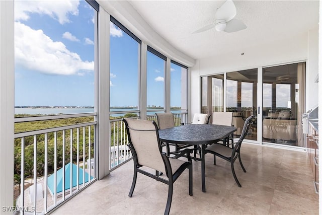 4931 Bonita Bay Blvd Unit 601, Bonita Springs, FL 34134 - sunroom / solarium with a water view