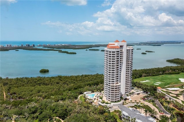 4931 Bonita Bay Blvd Unit 601, Bonita Springs, FL 34134 - aerial view with a water view and view of golf course