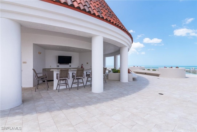 4931 Bonita Bay Blvd Unit 601, Bonita Springs, FL 34134 - view of patio / terrace with an outdoor kitchen and outdoor wet bar
