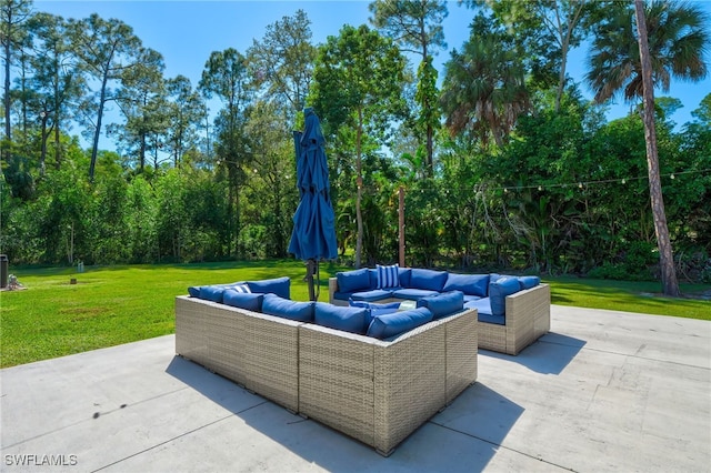 3690 27th Ave SW, Naples, FL 34117 - view of patio / terrace with an outdoor hangout area