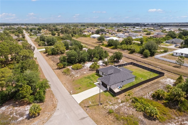 drone / aerial view with a residential view