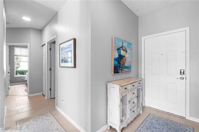corridor with baseboards