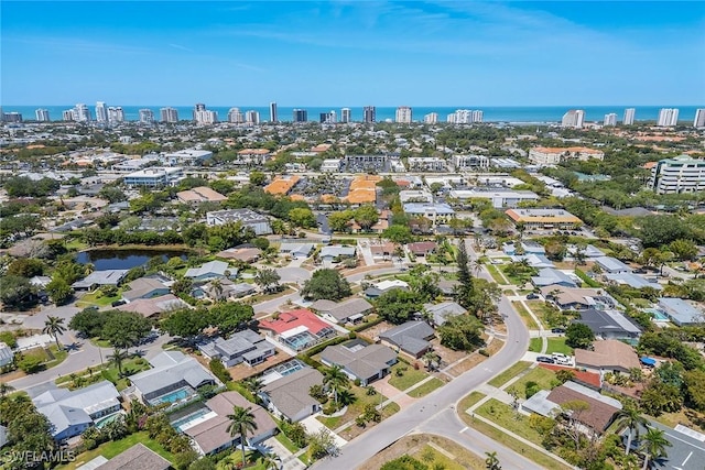 1196 Westlake Blvd, Naples, FL 34103 - bird's eye view featuring a view of city and a water view