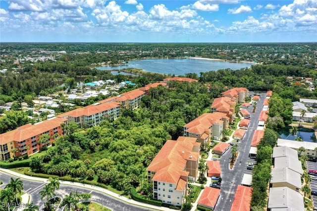 4500 Botanical Place Cir Unit 301, Naples, FL 34112 - birds eye view of property featuring a water view