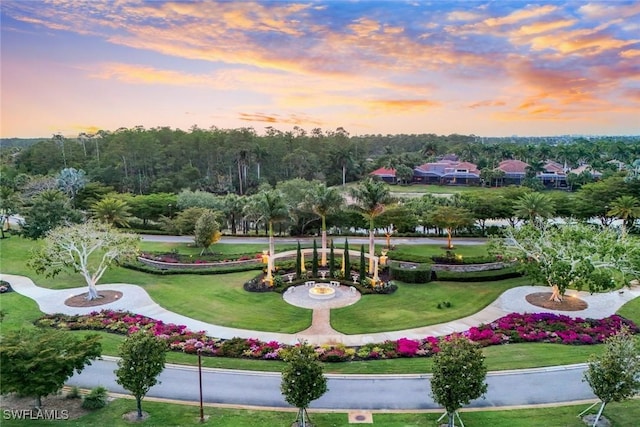 surrounding community featuring a yard