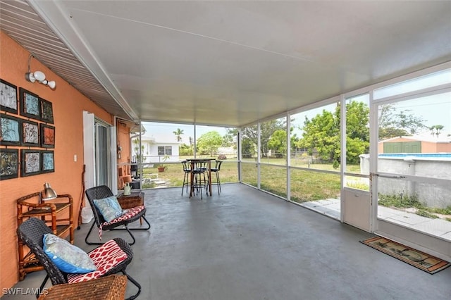 view of sunroom / solarium
