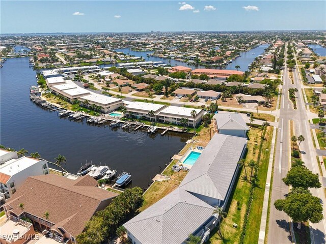 4211 SE 19th Pl Unit 1C, Cape Coral, FL 33904 - aerial view of residential area featuring a large body of water